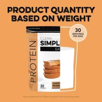 Clean Simple Eats Chocolate Peanut Butter Whey Protein Powder, Natural Sweetened and Cold-Processed Whey Protein Powder, 20 Grams of Protein (30 Servings)