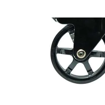 Headbourne 8276E Designer Casters 3 inch Polyurethane Black Mag Designer Caster, 4 Pack