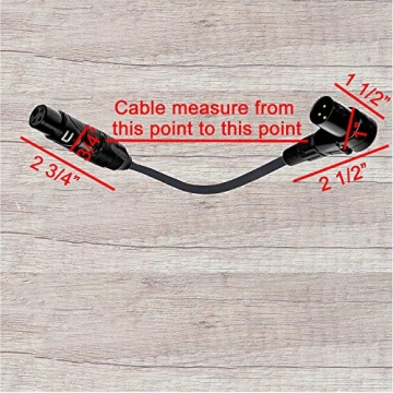 Balanced XLR Cable Right Angle Male to Straight Female - 10 Feet