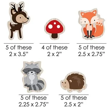 Woodland Creatures Straw Decor for Baby Showers and Birthdays