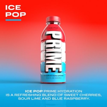 PRIME Hydration ICE POP Sports Drink | Low Sugar Electrolytes | 12 Pack