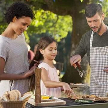 Wooden Salt and Pepper Grinder Set,Refillable Salt and Pepper Mill with adjustable Coarseness,Acacia Wood pepper grinder manual, Salt and Pepper Shakers Tableware Gifts-Ideal for Gifting