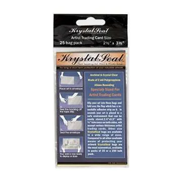 Creative Mark Krystal Seal ATC Art and Photo Bags - Archival Polyethylene Sealing Bags for Paintings, Artwork and Photo Storage - 11 x 14"- Pack of 25