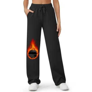 G4Free Wide Leg Sweatpants Women Fleece Lined Straight Leg Yoga Pants Thermal Comfy Drawstring Casua...