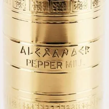 Elegant Greek Brass Pepper & Salt Mill Set - Authentic Design