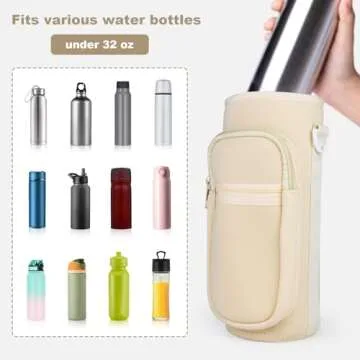 Bstge Water Bottle Carrier with Strap for 32 oz Bottles