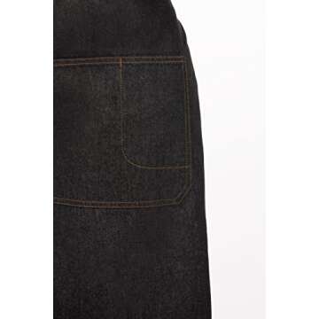Chef Works Unisex Memphis Bib Apron, Black, One Size