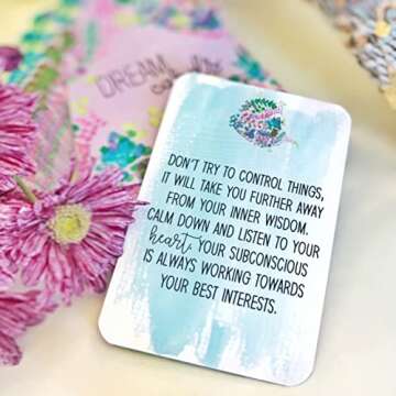 Sunny Present Dream Cards - Change Your Thoughts, Change Your Life - 50 self Care Cards to Help You Achieve Your Dreams