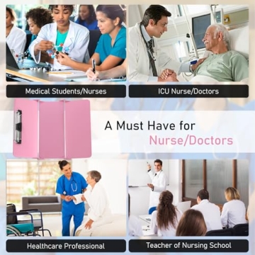 Compact Nursing Clipboard with Cheat Charts - Stylish & Functional