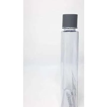 MosBug Clear Reusable Slim Flat Water Bottle 420ML abs Portable - Fits in Pocket &Random Corner.for School,Sports, Travel, Dining Time