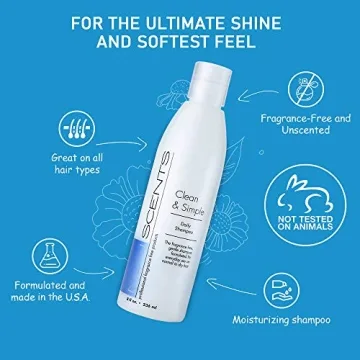 Nonscents Original Formula Fragrance Free Shampoo, Hypoallergenic Shampoo for All Hair Types, Hydrating & Moisturizing Unscented Shampoo for Dry Scalp with Keratin and Silk Amino Acids Made in USA