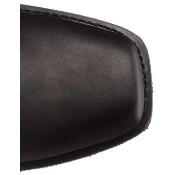 Ad Tec RIDETECS Mens 13in Harness Straps Heavy Duty Oiled Leather Motorcycle Boots, Black - Waterproof, Soft Toe, and Heel Motocross Boots For Men