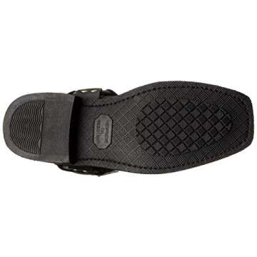 Ad Tec RIDETECS Mens 13in Harness Straps Heavy Duty Oiled Leather Motorcycle Boots, Black - Waterproof, Soft Toe, and Heel Motocross Boots For Men