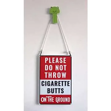 Durable No Cigarette Butts Sign for Indoor & Outdoor Use