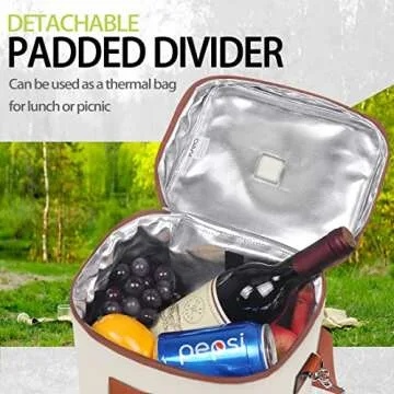 Tirrinia 4 Bottle Wine Gift Carrier - Leakproof & Insulated Padded Portable Versatile Wine Carrying ...