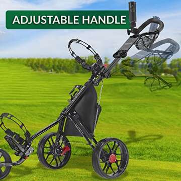 CaddyTek CaddyLite 11.5 V3 3 Wheel Golf Push Cart – Superlite, Lightweight, Easy Fold