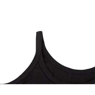 KAMISSY Women's Sleeveless Crop Tank Top Slim Fit Scoop Neck Ribbed Knit Basic Crop Cami Shirts Tops Black