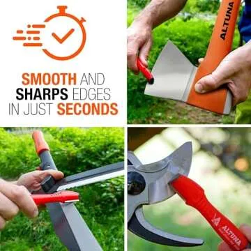 Altuna Pocket Blade Sharpener for Garden Tools with Tungsten Carbide Blade - Universal Tool Sharpener for Pruning Shears, Hedge Scissors, Clippers, Pocket Knives, and More