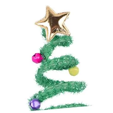 ADJOY Springy Christmas Tree Headband with Bells - One Size Fits Most