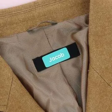 TeddyLabels - Clothing Labels for Nursing Home (120) – Self-Adhesive Name Tags for Clothes and Personal Items. Personalized Labels for Daycare, Nursing Homes, and Laundry Use - Turquoise