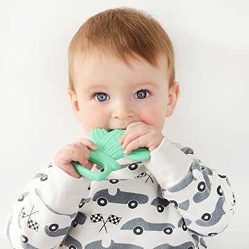PrimaStella Silicone Cactus Teethers for Infants, Babies and Toddlers - Safety Tested - BPA Free - Cute, Soothing, Easy to Hold - Baby Teether Toy Set of 2 - Green & Neo Mint