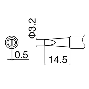 Hakko T18D32P 3.2mm Soldering Tip for FX-888 Station
