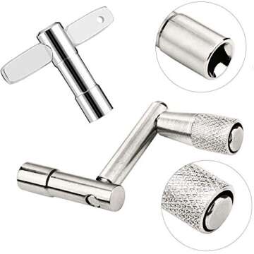 EastRock 3-Pack Chrome-Plated Drum Tuning Keys for Musicians