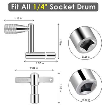 EastRock 3-Pack Drum Tuning Keys for All Drummers