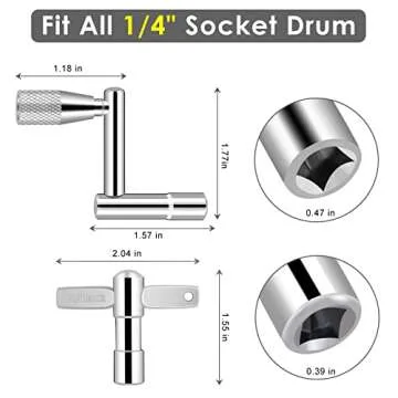 EastRock 3-Pack Drum Tuning Keys for All Drummers