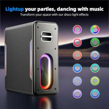 Portable Bluetooth Karaoke Machine with 2 Microphones