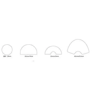 Set of 4 Polymer Clay Cutter, Rainbow, Half Circle, Moon, Arch Shape Clay Cutter