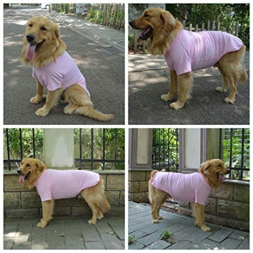 Lovelonglong Dog T-Shirts for Medium Large Dogs Pink XXXL