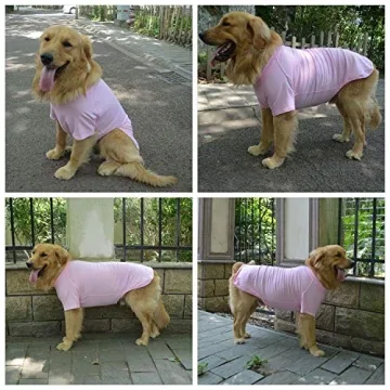 Lovelonglong Dog T-Shirts for Medium Large Dogs Pink XXXL