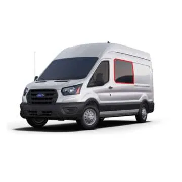 VanEssential Insulated Blackout Crew Window Cover Designed for Ford Transit Van Year 2015 to Current with NO Plastic Trim - Cool Gray