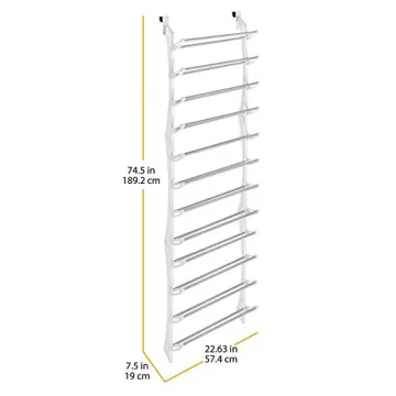 Whitmor Over the Door Shoe Rack for 36 Pairs of Shoes