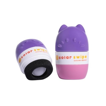 Solar Swipe Sunscreen Applicator for Kids and Adults, Portable, Washable, Easy on the Go Sunscreen A...