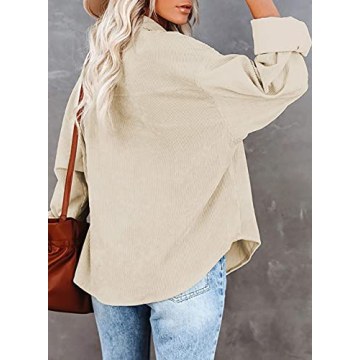 Dokotoo Women's Oversized Long Sleeve Button Up Shirts