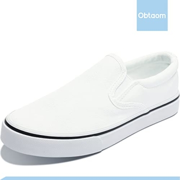 Obtaom Women's Black Slip On Sneakers for Everyday Style