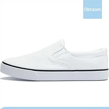 Obtaom Women's Black Slip On Sneakers for Everyday Style