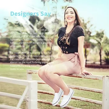 Obtaom Women's Black Slip On Sneakers for Everyday Style