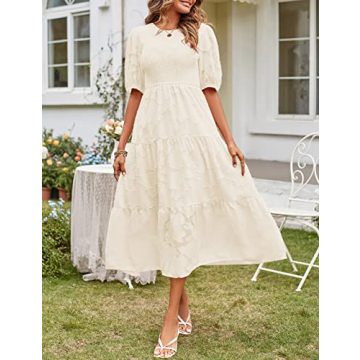 Stylish MEROKEETY High Waist Casual Dress for Women