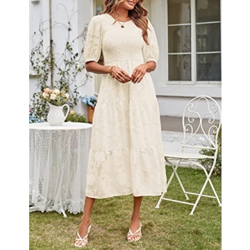 Stylish MEROKEETY High Waist Casual Dress for Women