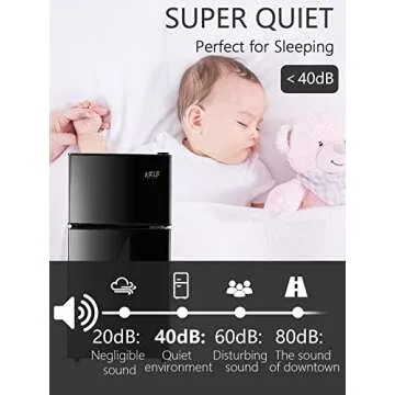 Stylish KRIB BLING 3.5 Cu.Ft Mini Fridge with Freezer