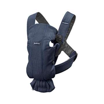 BabyBjörn Baby Carrier Mini - Ergonomic Infant Carrier in Navy Blue 3D Mesh