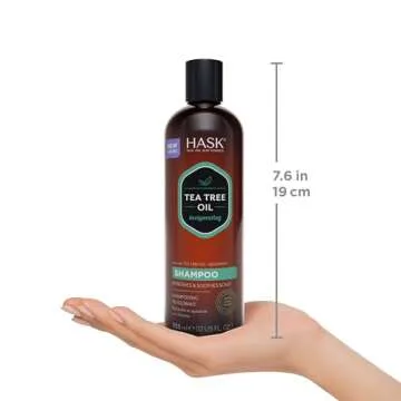 HASK TEA TREE OIL & ROSEMARY Invigorating Shampoo + Conditioner Set for All Hair Types, Color Safe, Gluten-Free, Sulfate-Free, Paraben-Free, Cruelty-Free - 1 Shampoo and 1 Conditioner