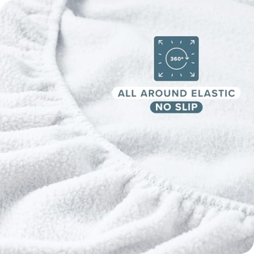 Bare Home Super Soft Fleece Fitted Sheet - Queen Size - Extra Plush Polar Fleece, No-Pilling - Deep Pocket - All Season Cozy Warmth (Queen, White)
