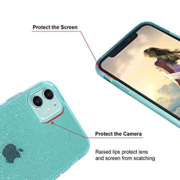 JJGoo Compatible with iPhone 11 Case, Glitter Sparkle Bling Anti-Scratch Shockproof Protective Flexi...