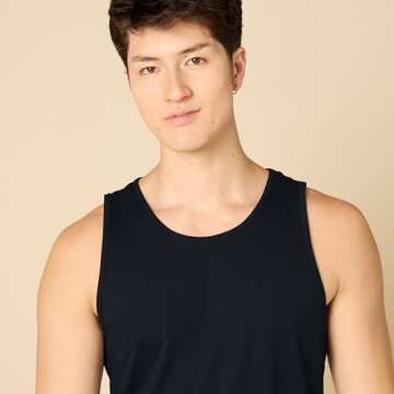 Amazon Essentials Men's Regular-Fit Tank Top in Black
