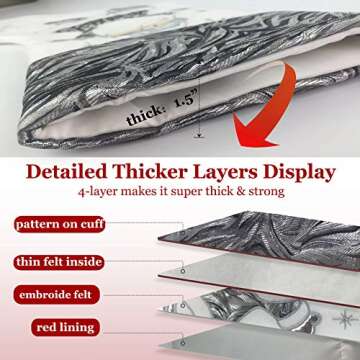 Classic White Silvery Christmas Stockings Set of 2