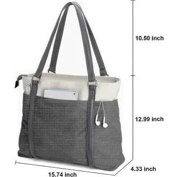 Chic 15.6 Inch Laptop Tote Bag for Women